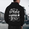 This Teacher Runs On Coffee And Jesus T Shirt Christian Tees Men's Hoodie Back Print, novelty gifts, funny gifts
