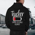 Teacher Summer Recharge Required Last Day School Women Men's Hoodie Back Print, novelty gifts, funny gifts Teacher Summer Recharge Required Last Day School Women Men's Hoodie Back Print, novelty gifts, funny gifts