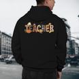 Teacher Thanksgiving Women Autumn Fall Halloween Pumpkin Tee Men's Hoodie Back Print, novelty gifts, funny gifts