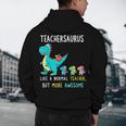 Teachersaurus Like A Normal Teacher But More Awesome Men's Hoodie Back Print, novelty gifts, funny gifts