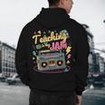 Teaching Is My Jam Groovy Retro Teacher Back To School Men's Hoodie Back Print, novelty gifts, funny gifts