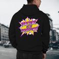 Teaching Is My Superpower Retro Comic Super Teacher Men's Hoodie Back Print, novelty gifts, funny gifts