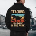 Teaching Is a Walk In Park Dinosaur Teacher Men's Hoodie Back Print, novelty gifts, funny gifts