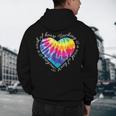Teaching Is a Work Of Heart Tie Dye Hippie For Teacher For Men Women Girls Kids Men's Hoodie Back Print, novelty gifts, funny gifts