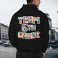Team 5th Grade Building Blocks Bricks Theme Teacher Team For Men Women Kids Men's Hoodie Back Print, novelty gifts, funny gifts
