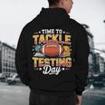 Test Day State Football Tackle Testing Day Sports Teacher Men's Hoodie Back Print, novelty gifts, funny gifts