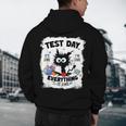 Test Day Stressed Cat Teacher Student Kids Testing Day Men's Hoodie Back Print, novelty gifts, funny gifts