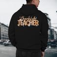 Thankful Teacher Autumn Fall Teacher Thanksgiving Youth Men's Hoodie Back Print, novelty gifts, funny gifts