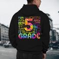 Tie Dye 5th Grade Typography Team Fifth Grade Teacher For Men Women Girls Kids Men's Hoodie Back Print, novelty gifts, funny gifts