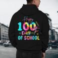 Tie Dye Happy 100th Day Of School Teacher Student 100 Days Men's Hoodie Back Print, novelty gifts, funny gifts