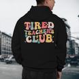 Tired Teachers Club Groovy Teachers Back To School Tee Men's Hoodie Back Print, novelty gifts, funny gifts