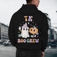 TK Boo Crew Retro Groovy Halloween Floral Ghost TK Teacher Men Women Kids Men's Hoodie Back Print, novelty gifts, funny gifts