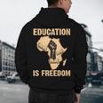 History Education Is Freedom African Map Black Teacher Men's Hoodie Back Print, novelty gifts, funny gifts History Education Is Freedom African Map Black Teacher Men's Hoodie Back Print, novelty gifts, funny gifts