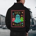 Trick Or Teach Neon Ghost Flower Teacher Spooky Halloween Men's Hoodie Back Print, novelty gifts, funny gifts