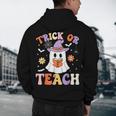 Trick Or Teach Teacher Groovy Ghost Halloween Teacher Men's Hoodie Back Print, novelty gifts, funny gifts Trick Or Teach Teacher Groovy Ghost Halloween Teacher Men's Hoodie Back Print, novelty gifts, funny gifts