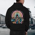 Twinning With My Teacher Bestie Rainbow Matching Teachers Men's Hoodie Back Print, novelty gifts, funny gifts