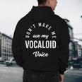 Vocaloid Voice Vocal Music Teacher Singer Singing Men's Hoodie Back Print, novelty gifts, funny gifts Vocaloid Voice Vocal Music Teacher Singer Singing Men's Hoodie Back Print, novelty gifts, funny gifts