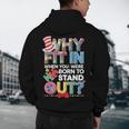Why Fit In Doctor Teacher Cat In Hat Cool Autism Awareness Men Women Kids Men's Hoodie Back Print, novelty gifts, funny gifts Why Fit In Doctor Teacher Cat In Hat Cool Autism Awareness Men Women Kids Men's Hoodie Back Print, novelty gifts, funny gifts