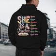 Women Bible Verse Christian Teacher God Says Back To School Men's Hoodie Back Print, novelty gifts, funny gifts