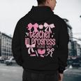 Women Teacher In Progress Coquette Pink Bow Future Teacher Men's Hoodie Back Print, novelty gifts, funny gifts Women Teacher In Progress Coquette Pink Bow Future Teacher Men's Hoodie Back Print, novelty gifts, funny gifts
