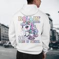 100 Days Of School Girls Teacher 100th Day Unicorn Outfit Men's Hoodie Back Print, novelty gifts, funny gifts