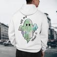 AAC Ghost Tell Me About It Speech Pathology AAC Sped Teacher Men's Hoodie Back Print, novelty gifts, funny gifts