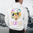 Abstract Cat Art Picatsso Shirt For Art Teachers Men's Hoodie Back Print, novelty gifts, funny gifts
