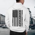 ASL Flag Sign Language Deaf ASL Teacher For Men Women Men's Hoodie Back Print, novelty gifts, funny gifts
