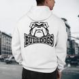 Bulldogs Teacher Student School Sports Fan Team Spirit Men's Hoodie Back Print, novelty gifts, funny gifts