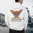 Chihuahua 100 Days Of School Rainbow Glasses Teacher Men's Hoodie Back Print, novelty gifts, funny gifts