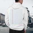 College Ruled Lined Paper Student Teacher Professor Costume Men's Hoodie Back Print, novelty gifts, funny gifts