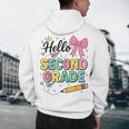 Cute Hello Second Grade Back To School Coquette Teacher Girl Men's Hoodie Back Print, novelty gifts, funny gifts