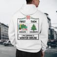 First Educate Then Celebrate Christmas Teacher Winter Break Men's Hoodie Back Print, novelty gifts, funny gifts