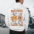 Groovy Pumpkin Spice Makes Teacher Nice Fall Thanksgiving Men's Hoodie Back Print, novelty gifts, funny gifts