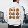 Halloween Teacher Fall Book Pumpkin Retro Reading Men's Hoodie Back Print, novelty gifts, funny gifts