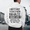 Halloween History Teacher Prisoner Costume Men's Hoodie Back Print, novelty gifts, funny gifts