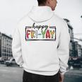 Happy Fri-Yay Friday Lovers Teacher Fri Yay Weekend Men's Hoodie Back Print, novelty gifts, funny gifts