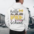 Hello Pre-K Preschool Back To School First Day Teacher Kids Men's Hoodie Back Print, novelty gifts, funny gifts