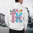 Hello TK Transitional Kindergarten Back To School Teacher Men's Hoodie Back Print, novelty gifts, funny gifts