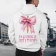 I'm Literally Just a Teacher Pencil Coquette Bow School Men's Hoodie Back Print, novelty gifts, funny gifts I'm Literally Just a Teacher Pencil Coquette Bow School Men's Hoodie Back Print, novelty gifts, funny gifts