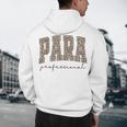 Leopard Paraprofessional Back To School Para Squad Teacher Men's Hoodie Back Print, novelty gifts, funny gifts