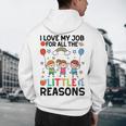 Love Job For Little Reasons Daycare Teacher Graphic Men's Hoodie Back Print, novelty gifts, funny gifts Love Job For Little Reasons Daycare Teacher Graphic Men's Hoodie Back Print, novelty gifts, funny gifts