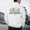 Music Teacher Christmas Holiday Wnter Music Instructor Men's Hoodie Back Print, novelty gifts, funny gifts