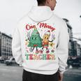 One Merry Teacher Groovy Christmas Tree Pjs Xmas Teacher Men's Hoodie Back Print, novelty gifts, funny gifts