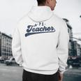 PE Teacher Cute Vintage Graphic Physical Education Teacher Men's Hoodie Back Print, novelty gifts, funny gifts