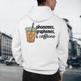 Phonemes Graphemes And Caffeine Coffee Teacher Appreciation Men's Hoodie Back Print, novelty gifts, funny gifts Phonemes Graphemes And Caffeine Coffee Teacher Appreciation Men's Hoodie Back Print, novelty gifts, funny gifts