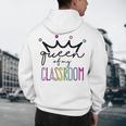 Queen Of My Classroom Colorful Teacher For Men Women Men's Hoodie Back Print, novelty gifts, funny gifts Queen Of My Classroom Colorful Teacher For Men Women Men's Hoodie Back Print, novelty gifts, funny gifts