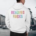 READING ROCKS English Teacher ELA ABCD Read Star Kinder Men's Hoodie Back Print, novelty gifts, funny gifts