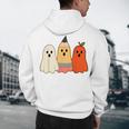Retro Pencil Ghost Boo Spooky Teacher Halloween Costume Men's Hoodie Back Print, novelty gifts, funny gifts