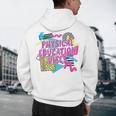 Retro Physical Education Vibes Gym Teacher Phys Ed Teacher Men's Hoodie Back Print, novelty gifts, funny gifts